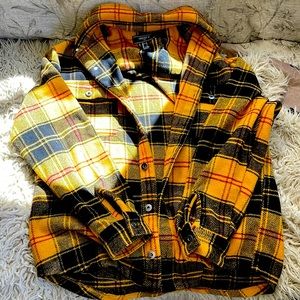 Yellow and Black Flannel jacket